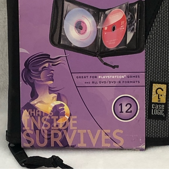 Case Logic CD DVD Holder Travel Storage Wallet Black 12 Discs DVW12 Video Games. - Picture 2 of 11